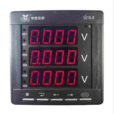 宇泰仪表 智能三相交流电压表 YT194U-9V4 AC500V