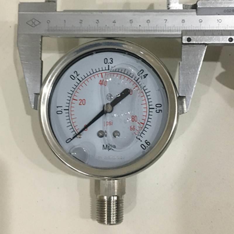 316L材料1mpa1.6mpa全不锈钢0.4mpa耐震压力表0.6mpa4mpa表盘75mm