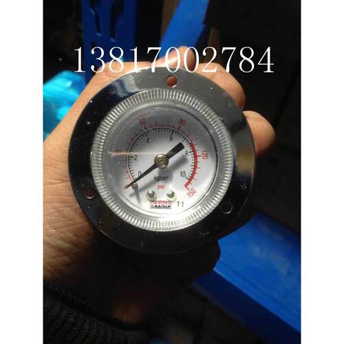 STCIF气压表Y-40ZT轴向带边压力表0-10GK/CM2 150PSI空压机压力表