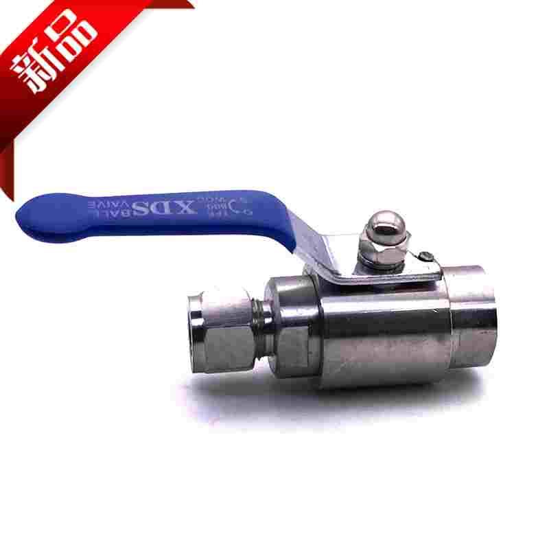 304不锈钢球阀气源球阀内G1/2 4分卡6/8/10高压卡套球阀QGY1-64P