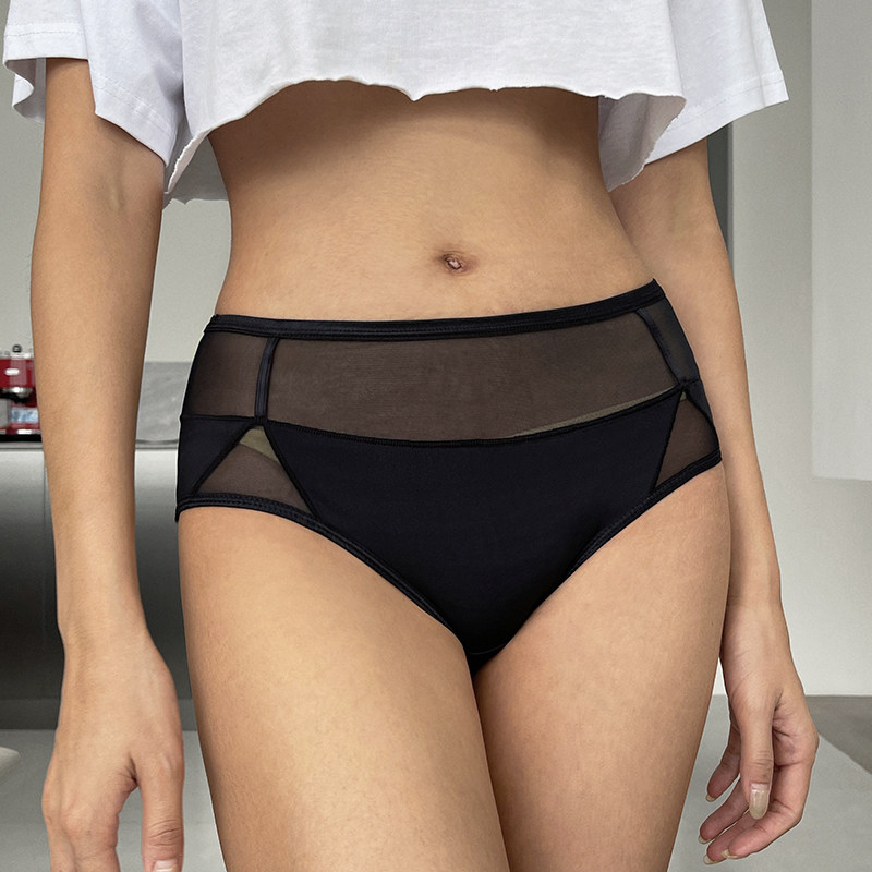 性感内裤女生纯欲网纱透气纯棉底裆包臀收腹不夹臀中腰短裤三角裤,女士内衣/男士内衣/家居服,女三角裤,淘宝优惠券,粉丝福利购,淘宝优惠卷