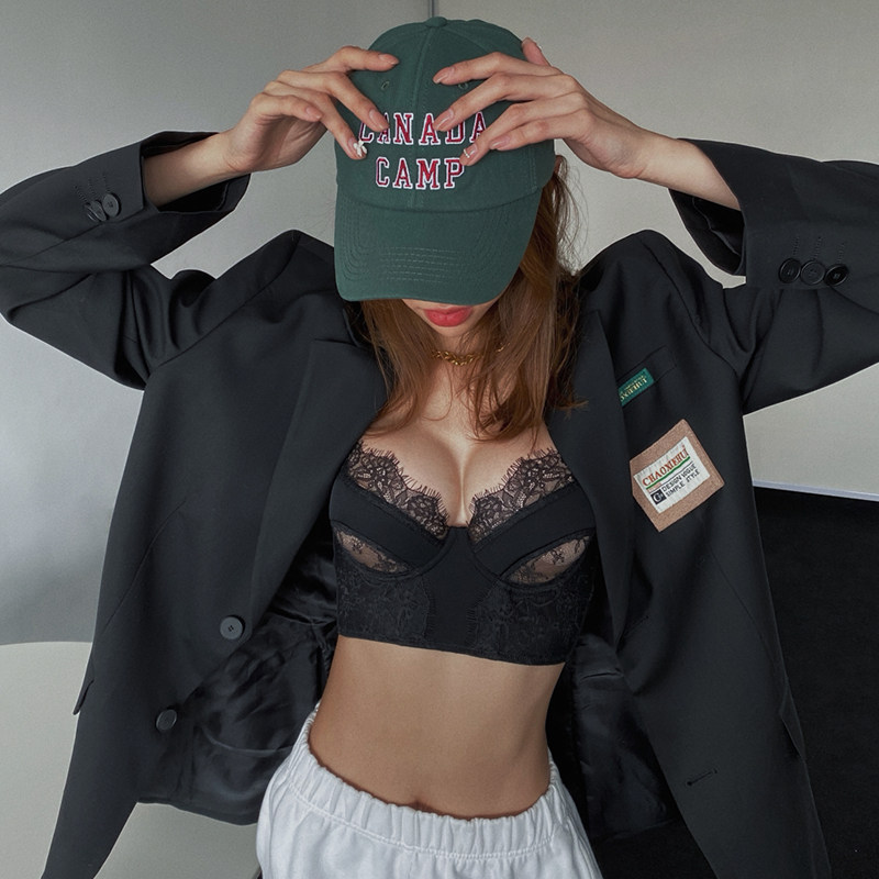 内衣大胸显小胸聚拢收副乳防下垂薄款美背2021新款爆款文胸套装女