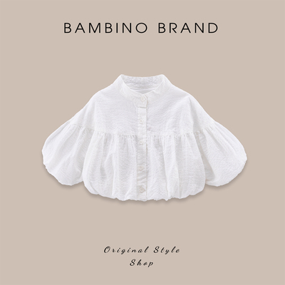 班比诺日韩式春秋季女童纯棉衬衫