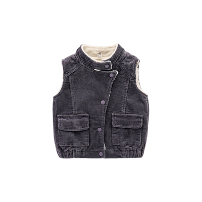 韩版灯芯绒冬季加绒加厚马甲