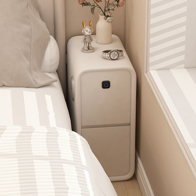 小型超窄床头柜20cm宽卧室简约现代白色精致超薄智能边柜25公分窄