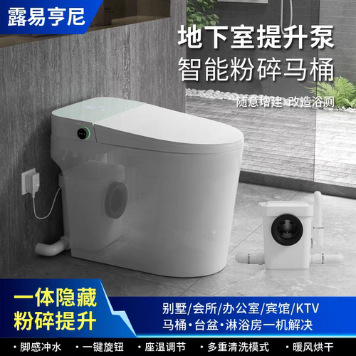 露易亨尼隐藏式电动粉碎智能马桶