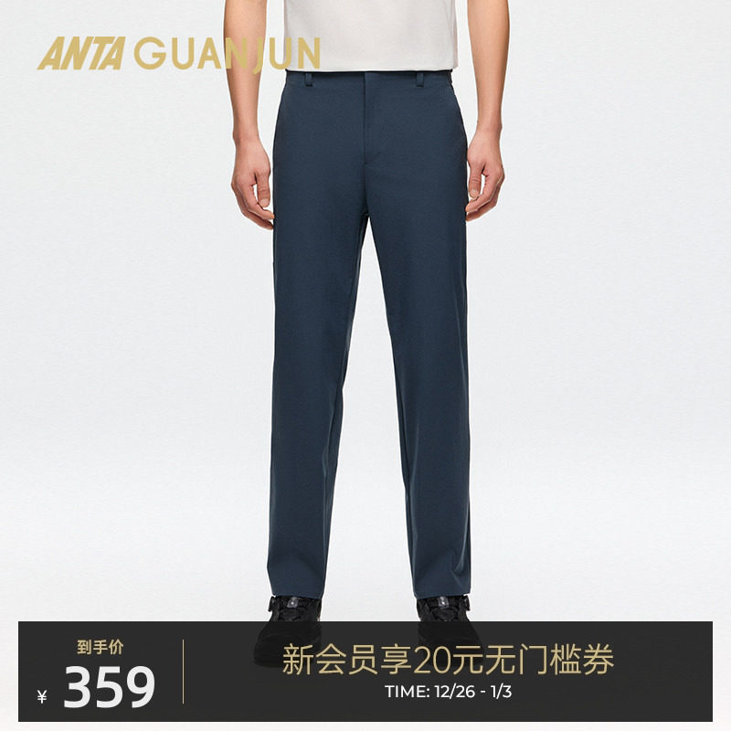 安踏冠军全天候系列男裤冬季商务通勤运动长裤加绒裤子152540517