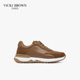 法国VB未毕复古运动男鞋 轻质软底真皮休闲鞋 VICKI BROWN2024新款