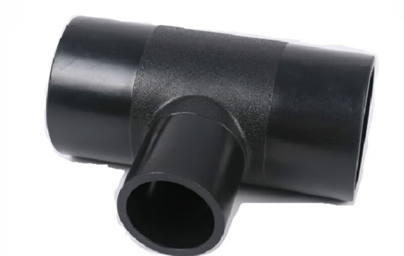 PE对接异径三通pe三通热熔对接PN125规格尺寸适配PEdn110-501.25|