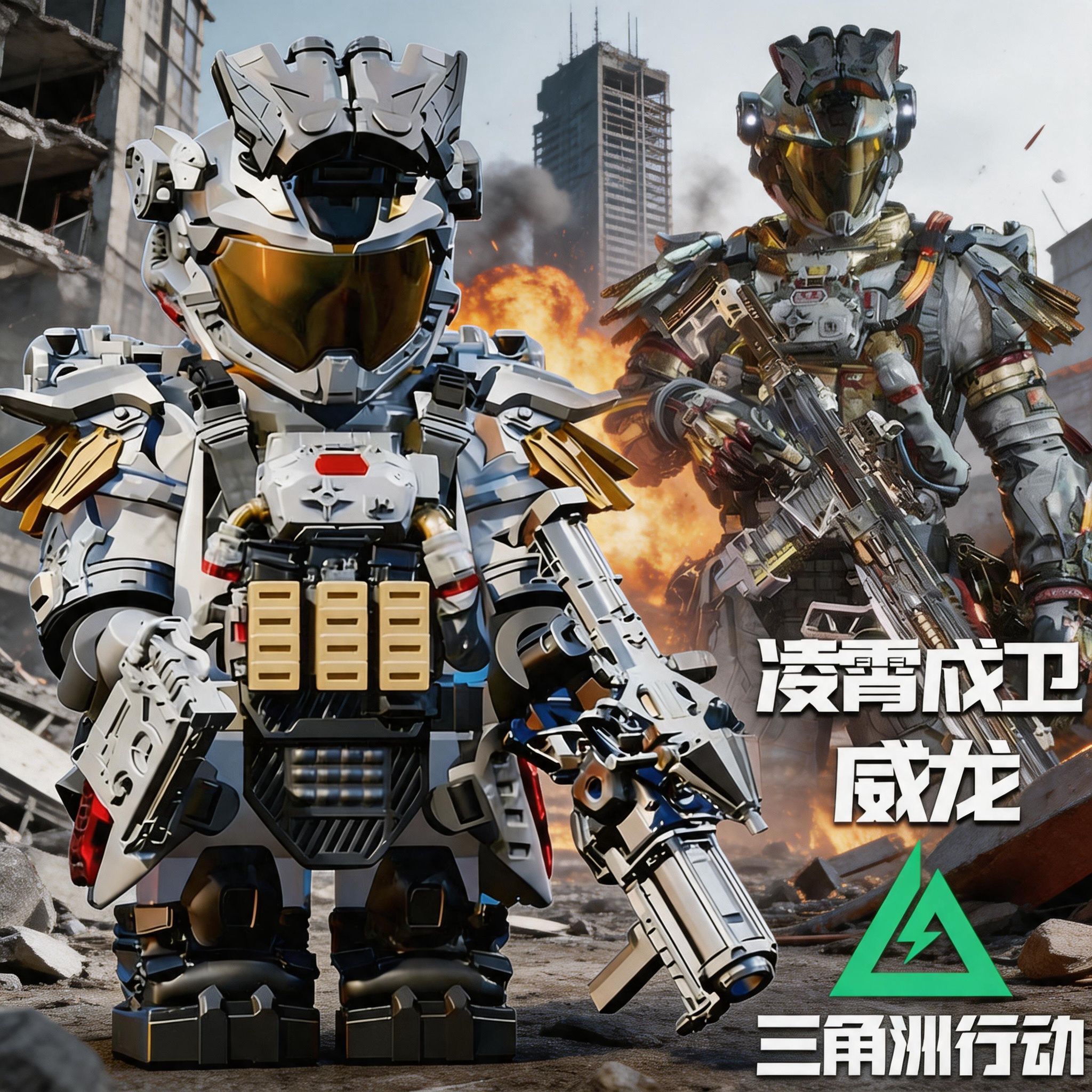 3D打印三角洲周边公仔威龙玩偶哈基蜂挂件哈吉峰红狼拼装玩具模型