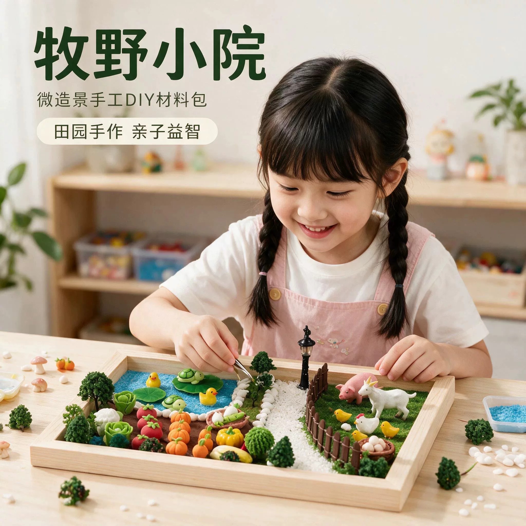牧野小院苔藓微景观diy材料包儿童手工造景植物迷你生态玩具摆件6图片
