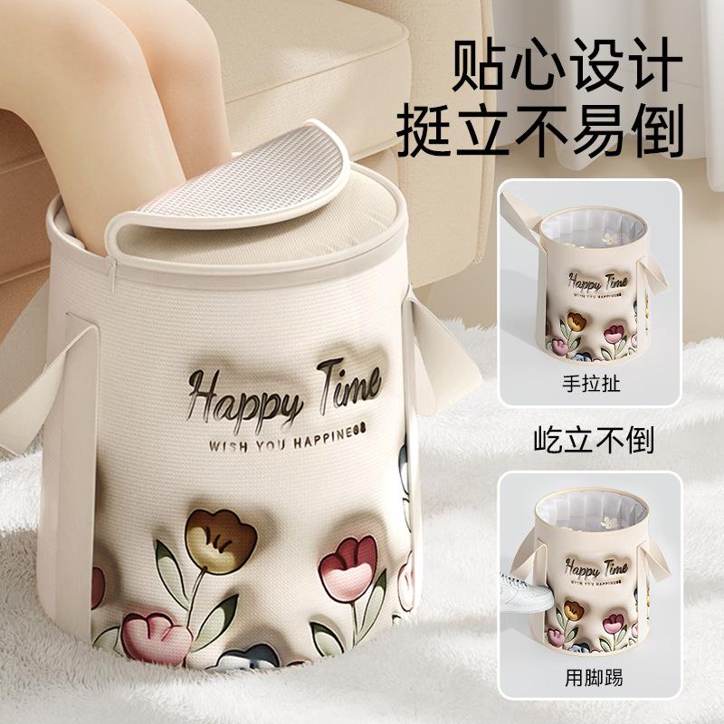 膝家用折叠泡脚袋加高过小腿可过深棉小卟桶泡脚桶脚洗盆便携式足