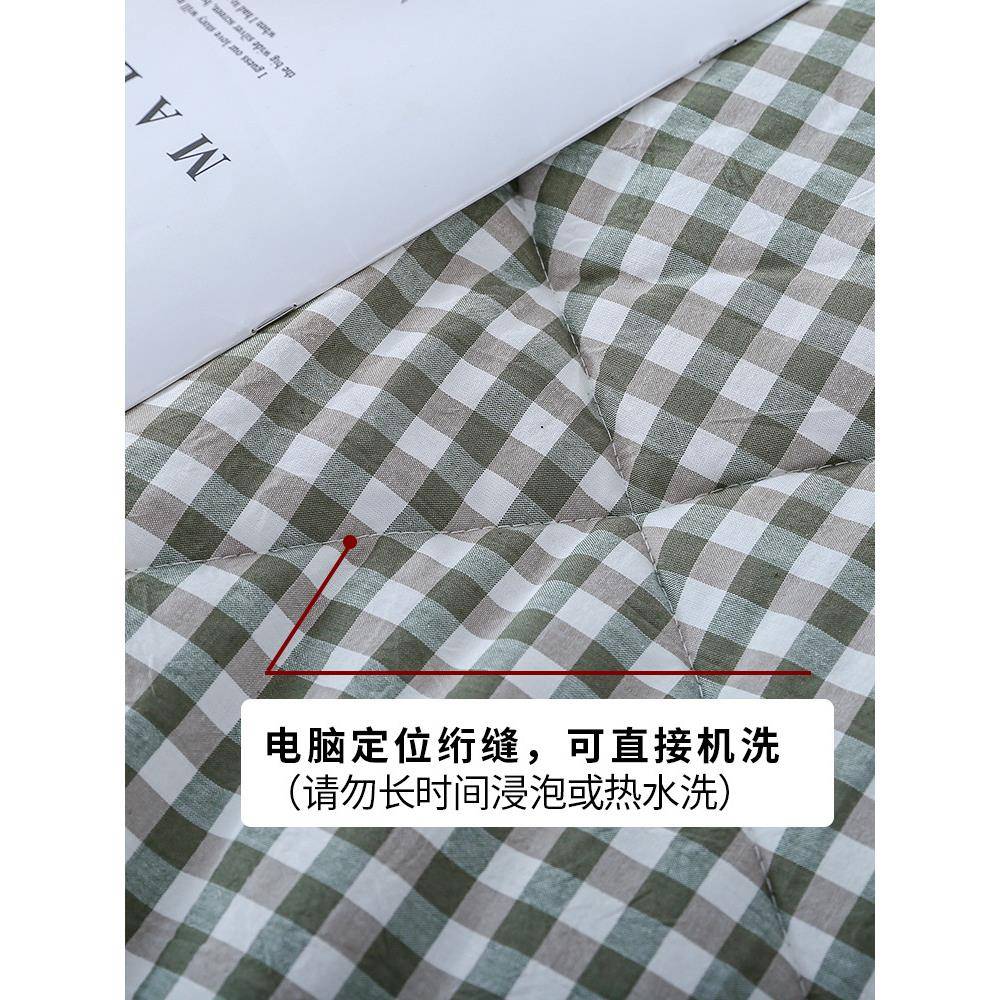 B4C双可?水洗全棉春秋被纯棉B被子单人被芯暖气F76JT579房四季轻