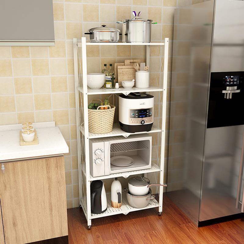 免装折叠厨房用品置炉物架 多层烤箱放锅架微波物收储纳整JFV理安