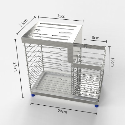 不锈钢刀架厨房置物架收纳筒筷架筷子多功能一体刀具