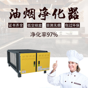 保丽洁 16000油烟净化器工业食堂饭店厨房餐饮烧烤低空高效净化器