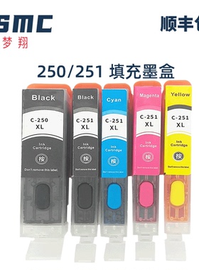 适用佳能CANON PGI-250 CLI-251墨盒IP7220 MX722 MX922 IX6820 IP8720 MG5420 MG6320 MG6620打印机填充墨盒