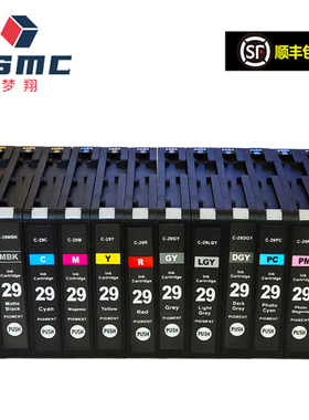 适用佳能PRO-1墨盒PGI-29PBK MBK C M Y  PC PM GY LGY DGY R CO Canon PIXMA Pro1喷墨打印机墨水盒PGI-29