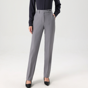 职业装 秋冬新款 女招商银行灰色工作服长裤 裤 招行行服加绒西装
