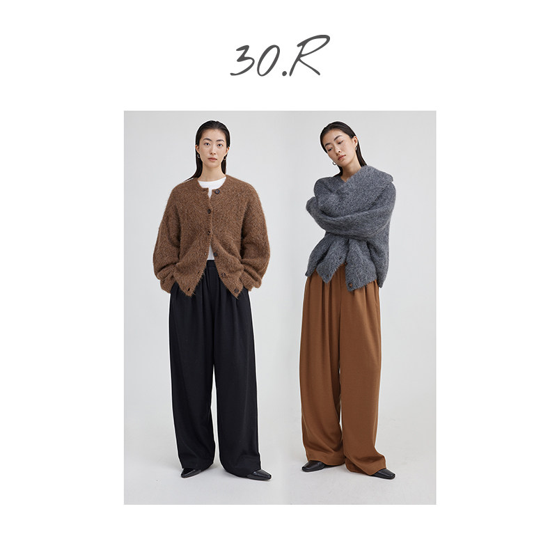 简约30.R长裤羊毛阔腿裤