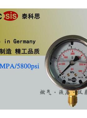 tecsis压力表 ACC.1.6 0-40MPA/5800psi 工程机械用表 充油耐震型