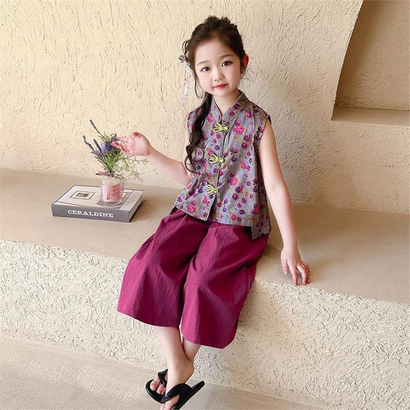 女童新中式国风套装汉服裤