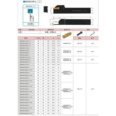 数控切断刀杆外径切槽刀割刀刀杆MGEHR2020/1616/2525-1.5-2-3-4