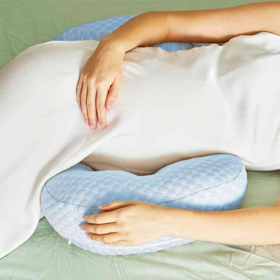 孕妇枕夏季不黏腻孕妇侧睡托腹枕孕期侧卧垫腰抖音小红书
