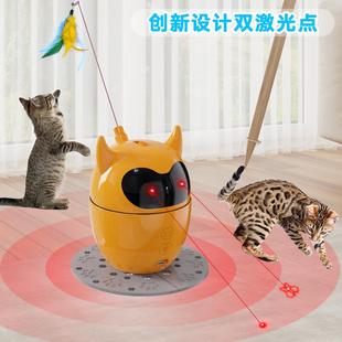 跨新款 電貓悶動貓玩具自嗨解逗貓MHF棒多功能激光逗器寵境物貓咪