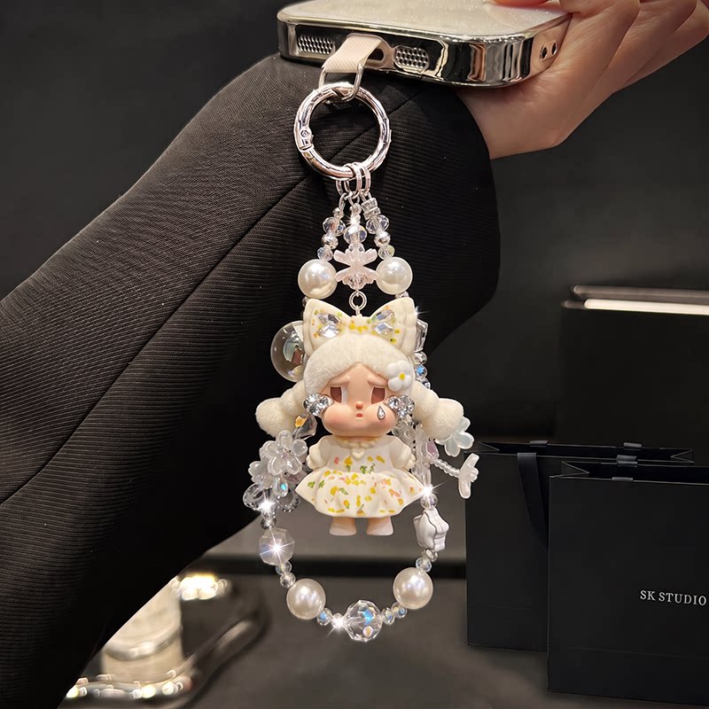 可爱哭娃手工手机链钥匙扣挂饰女图片