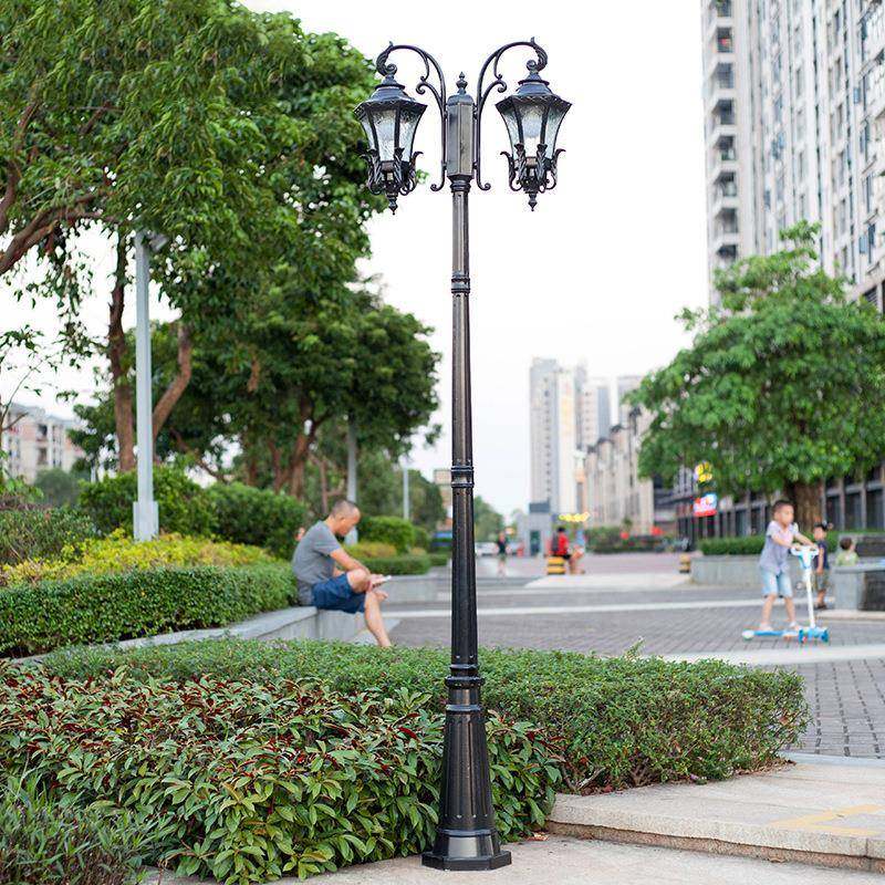 仿古路灯欧式户外防水景观220v接电高杆室外庭院led小区花园别墅