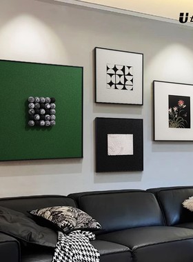 立体砂岩背景墙挂画高级感组合画