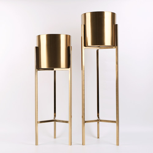 现代轻奢创意大花瓶摆件美式客厅落地装饰品花器家居别墅插花花架