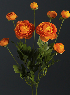 露莲茶梅仿真花假花花瓶插花摆件装饰花家居客厅花艺婚庆布置道具