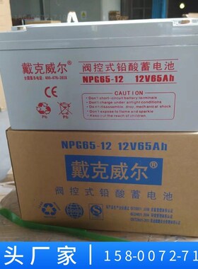 戴克威尔蓄电池12V100AH免维护铅酸电池EPSQ电源UPS电源直流屏