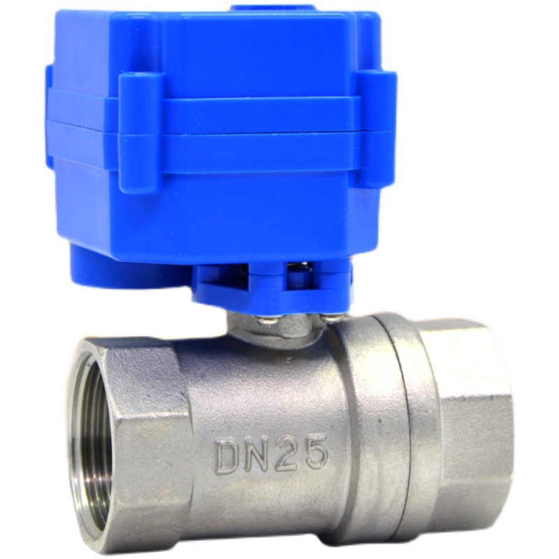 CWX微型电动球阀304不锈钢电动二通阀 AC220V DC12V 24V 1寸 DN25