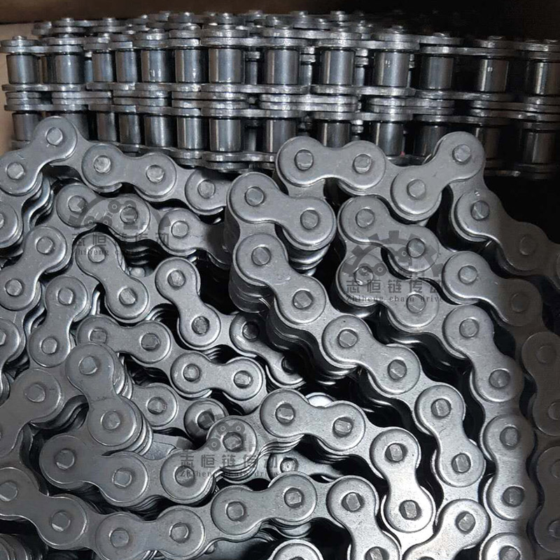304不锈钢工业链条08B10A12A16A20A单排双排传动链不锈钢接头卡扣