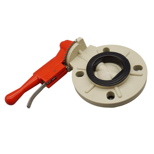 pph蝶阀一体手柄塑料对夹法兰式化工防腐阀门开关DN25-600耐酸碱