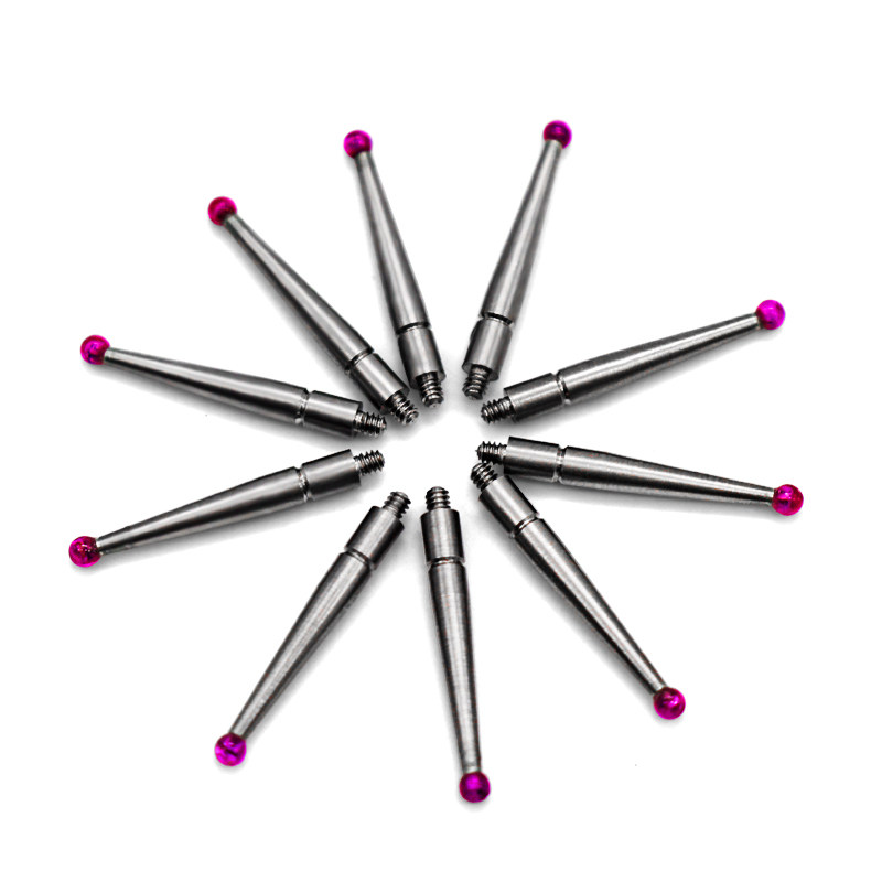 杠杆百分表测量头千分表测头小较表针杠杆表测针红宝石钨钢白钢针