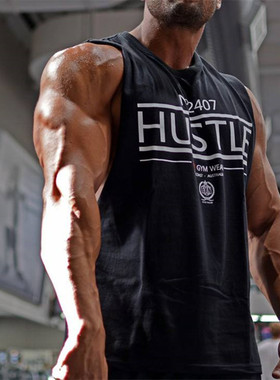 Gym tank top men bodybuilding sleeveless athletic sport vest