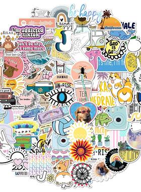100pcs Vsco Girl Sticker Waterproof Skateboard Scrapbook