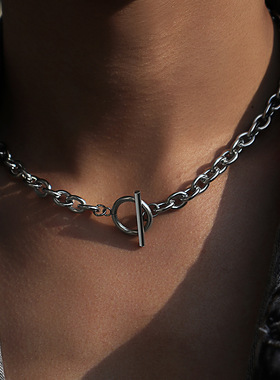 Personality hip hop necklace for women collarbone choker饰品