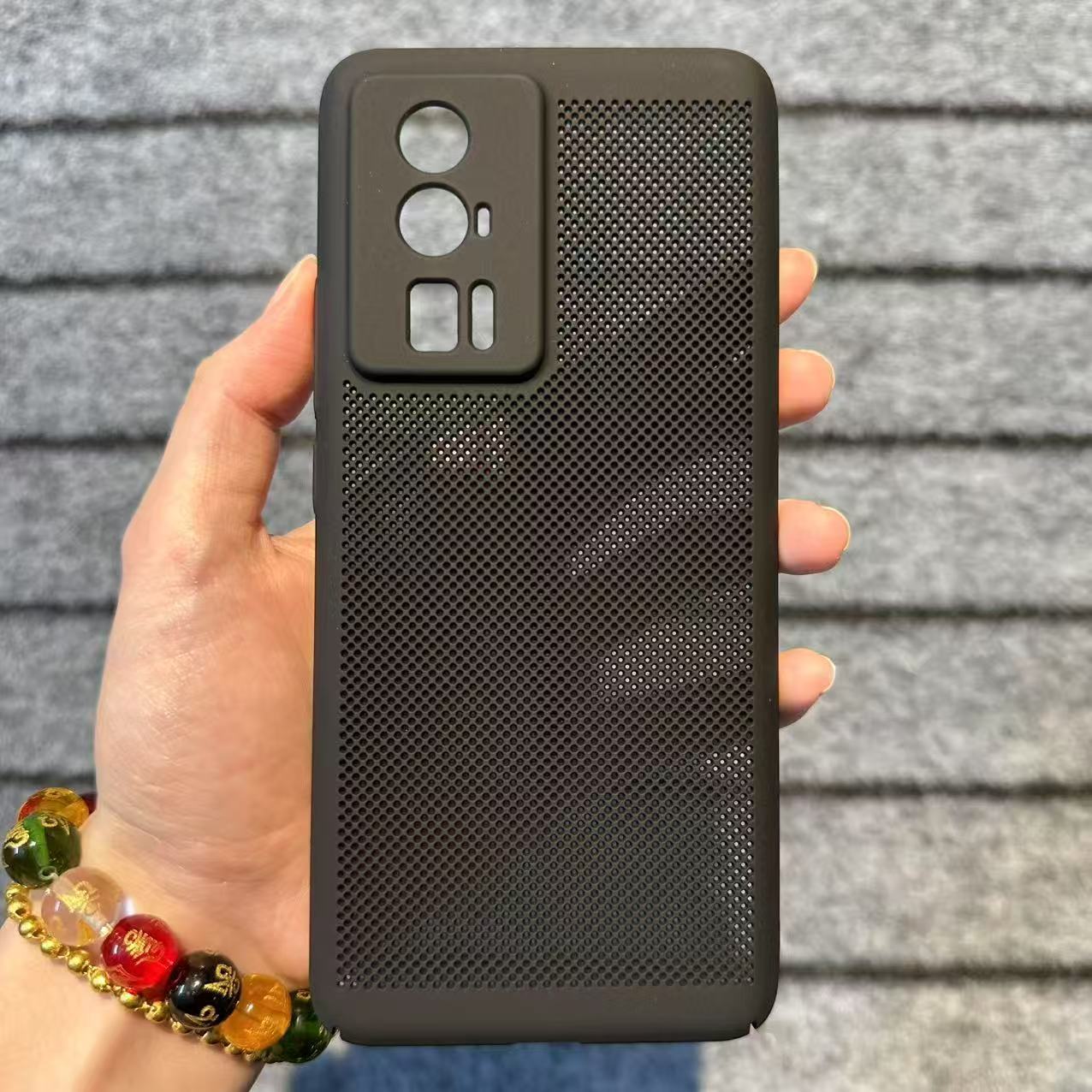 适用于红米K60手机壳新款透气散热RedmiK60Pro超薄磨砂保护套小米K60至尊版全包防摔por男女简约高级镂空外壳