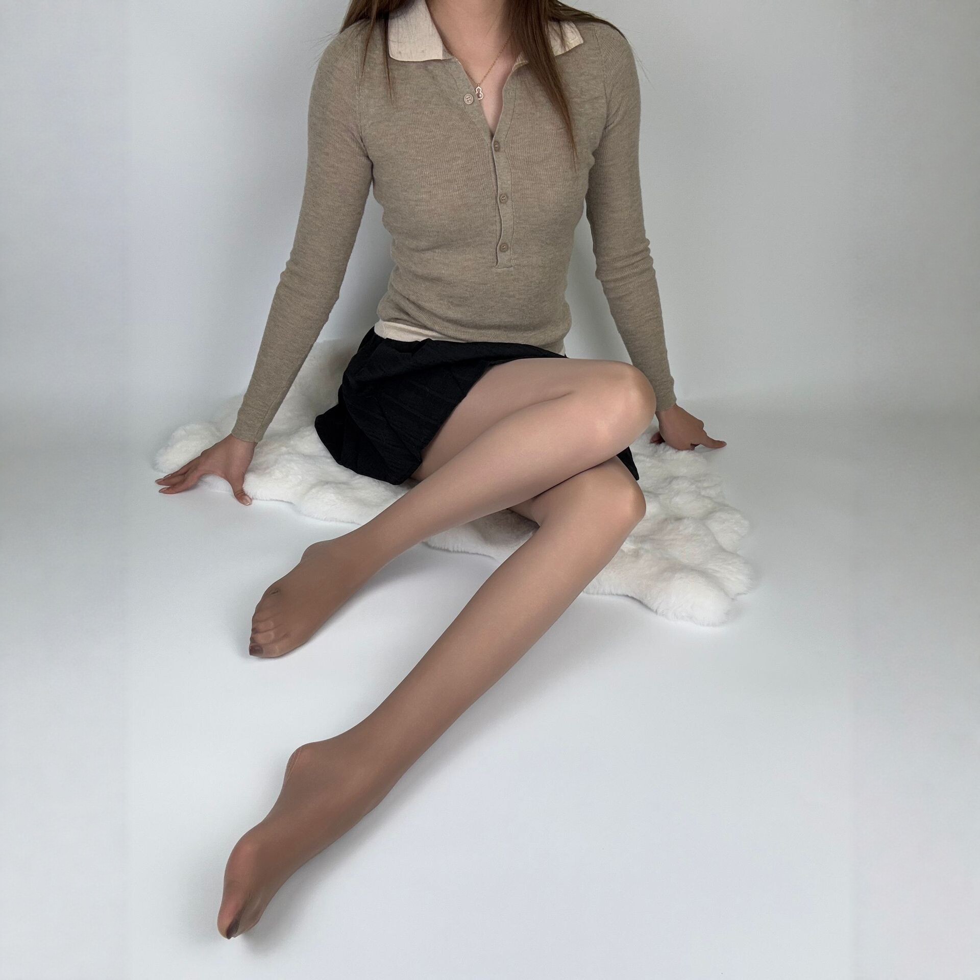裸感哑光连裤袜女秋冬薄款肤色打连裤袜/打底袜