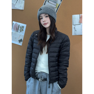 chrisoubydan欧阳丹2025秋冬新款字母刺绣logo排骨羽绒服