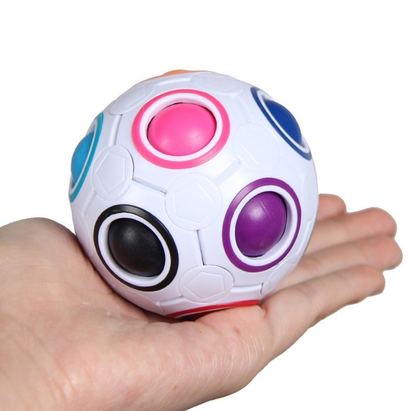 Creative Magic Rainbow Ball Cube Speed Puzzle Ball Kids