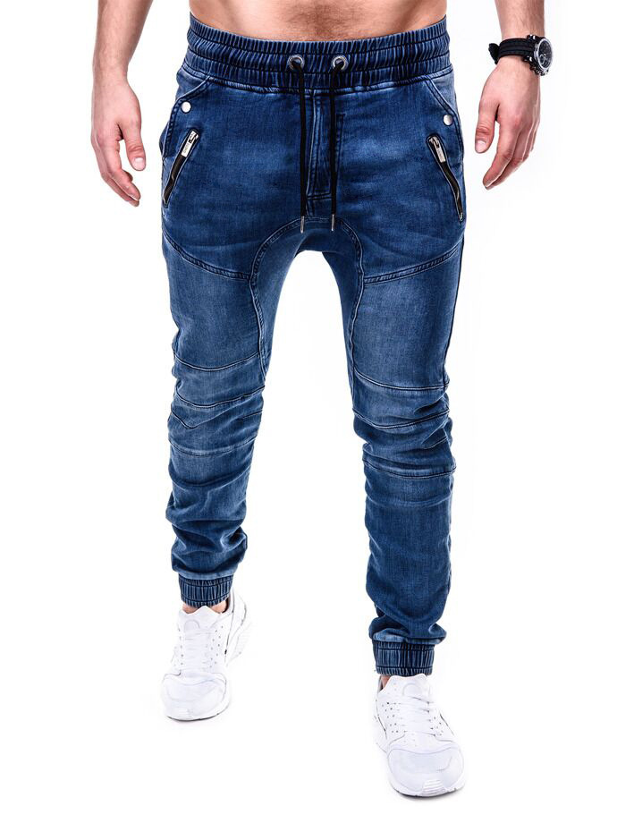 男士水洗牛仔休闲束脚牛仔裤Men  straight jeans men's trou