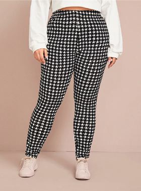 plus size women pants XL-4XL casual big ladies trousers 女裤