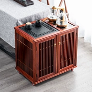 Tủ trà có giá để đồ phòng khách hộ gia đình ấm đun nước tích hợp bàn trà bên bàn gỗ chắc chắn bàn trà nhỏ bàn tre uống trà