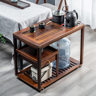 Tích hợp xe đựng trà gỗ nguyên khối bàn trà di động tủ trà gia đình bàn phụ tự pha trà nước sôi ấm đun nước tích hợp bàn trà nhỏ bàn trà đẹp hiện đại